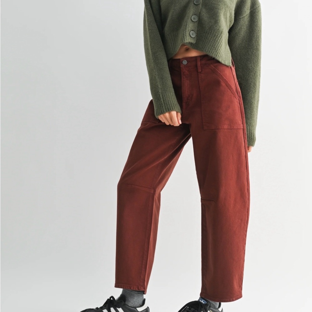 Just Black Denim Utility Seamed Barrel Jean